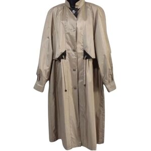 Vintage Sterling Bay Women's Tan Beige Trench Coat Size 14P